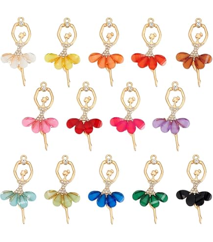 SUNNYCLUE 1 SCATOLA 20PCS Ballerina Charms Danza Charm Bulk