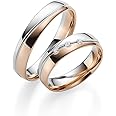 2x333 Gold Eheringe Trauringe Paarring,PAARPREIS Gelbgold+Gravur+Stein