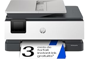 HP OfficeJet Pro 8122e, 405U3B, Imprimante Multifonction à Jet d'encre A4 Couleur, Recto Verso Automatique, 20 ppm, Wi-FI, 3 Mois de Forfait Instant Ink Gratuit, Grise