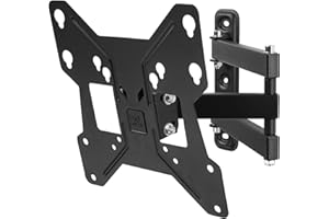 One For All Support plat SMART de orientable à 180° et inclinable - Fixation murale - Écrans de 13 à 43 pouces - Tous types de téléviseurs - Noir - WM2251