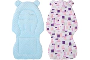 YONUARET Baby Pushchair Seat Liners, Pram Liner Pushchair Liner Thick Baby Stroller Liner Pad Double-Sided Baby Stroller Baby Stroller Cotton Pad for Pushchairs & Strollers,40x80cm