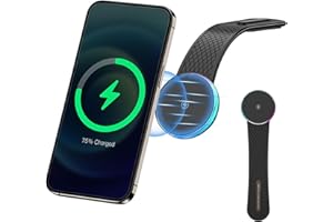 AriKroii for Magsafe Car Mount Charger,Magnetic Wireless Car Charger Compatible with MagSafe,Bendable Memory Titanium Alloy,For Mag safedock car holder for iPhone 15/14/13/12