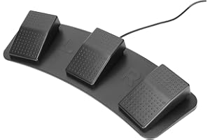 BEWINNER Potrójny Pedał USB, Potrójny Przełącznik Mechaniczny Kontrolera Klawiszy, Pedał Przełącznika Działania Klawiatury USB do Gier Media Instrument
