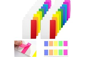 YFELOMATRIC 400 pestañas autoadhesivas, 20 juegos de 10 colores, ficheros escribibles y reposicionables, para marcadores de página o marcadores de libros