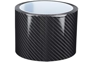 YMIKO Paski z Włókna Węglowego Odporne na Zarysowania z Włókna Węglowego Osłona Krawędzi Drzwi Samochodu Naklejka Detailing Wrap Folia Ochronna Detailing Winylowa Taśma do Owijania(7CM*3M)