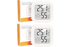 WEPAI Termometro Ambiente Interno, 2PCS LCD Mini Igrometro Digitale Professionale, Rilevatore Misuratore di Umidità e Temperatura Igrometro Termometro Interni Per La Casa