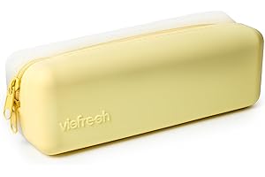 Visfresh Travel-Friendly Disposable Daily Contact Lens Case Organizer, Premium Quality, Water-Resistant Silicone Case with Clearly Labeled R & L, Storage up to 30 lenses (Yellow)