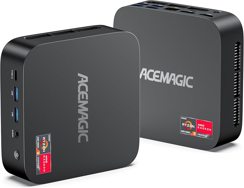 ACEMAGIC K1 Mini PC, AMD Ryzen 4300U Windows 11 Pro Mini PC (up to 3.70 GHz), 16GB DDR4 512GB M.2 SSD Mini Computer with RJ45 | 4K Triple Display | WiFi 5 for Home/Office/School