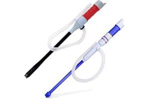 Coriver Tragbare Batteriebetriebene Wasserpumpe, Dieselpumpe, Eletrische Transferpumpe, Kraftstoffsiphonpumpe, Ölpumpe, Benzinpumpe, Wassersaugpumpe (1. blue+red)