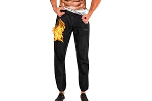 Nano Hertz Pantaloni per Sudare Dimagrante Sauna Sweat Pants Brucia Grassi Palestra Senza Maniche Fitness Sportiva Pugilato Corsa Uomo