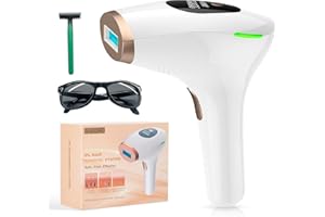 IPL Hair Removal Devices, NALONE Laser Hair Removal Device 999.999 Flashes for Women/Men, Up to 1200NM Wavelength, Two Mode, High Energy Levels Painless Laser Hair Removal for Whole Body (White)