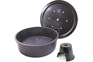 CLGarden Springbrunnen Schwerlastbecken Set 250 Liter Springbrunnenbecken mit 120cm GFK Abdeckung und 2t Schwerlaststütze Erdeinbau DIY