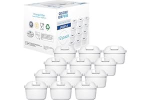 GOLDEN ICEPURE Wasserfilter Kompatibel mit Brita Maxtra+, Maxtra Plus,Mavea,Anna Duomax,12 Stück