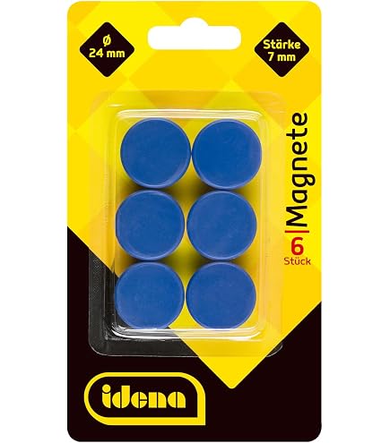 Aimants Ronds FRANKEN 13mm - Lot De 10, Noir - Pour Tableau Magnétique Ou Frigo