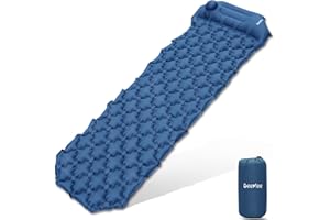 Deeplee Karimata kempingowa, mały rozmiar po spakowaniu, ultralekka karimata do spania na zewnątrz, wilgotny materac, dmuchany materac kempingowy na wędrówki, podróże, plażę