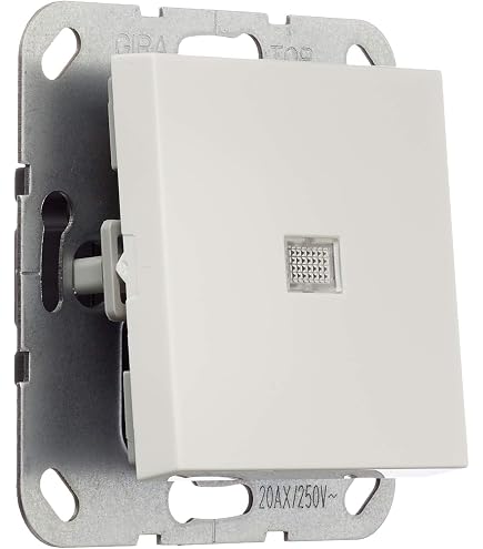 Gira Raumtemperatur-Regler 230 V – Mit Öffner Und Ein/Aus-Schalter, Reinweiß Matt, System 55