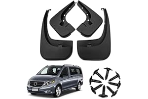 MIVPD 4 Stücke Set Auto Schmutzfänger Schmutzlappen Spritzlappen Vorne Hinten kompatibel für Mercedes-Benz Vito W447 2016-2022 Hartgummi Spritzschutz Kit Kotflügelschoner Schlamm Klappen zubehör