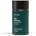 Manual Hair Growth Vitamin Supplements (90 Capsules) - for Thicker & Healthier Hair - with Multiple Vitamins Including Biotin & Collagen - for Hair Loss & Thinning - Take 1 Daily - 3 Month Supply