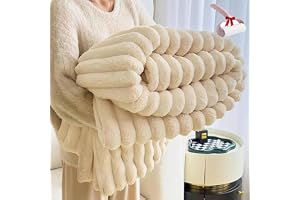 Thickened Rabbit Plush Nap Blanket, Winter Flannel Milk Velvet Cover Blanket,Super Fuzzy Cozy Lightweight Throw For Couch, Sofa, Bed, Office Nap (Coffee, 150 * 200cm/59.1 * 78.7in)