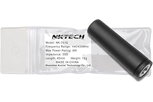 NKTECH NK-761G Antenna VHF UHF 144/430Mhz SMA-M Dual Band da 1,7" 8W 12g per Kenwood Wouxun KG-UV6D KG-UV8D BaoFeng UV-3R TYT DM-UVF10 TH-UVF9 TH-UVF9D MD-380 MD-390 MD-390 680 Due Radio Way