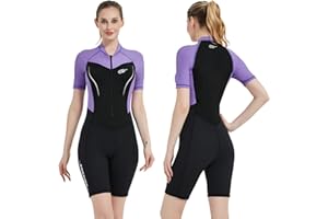 AONYIYI 3MM Neopreno de Manga Larga Trajes de Buceo 1.5MM Lycra Trajes de Buceo Cortos para Hombres y Mujeres Natación Surf Buceo Trajes de Surf