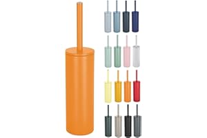 ESCOBILLA DE BAÑO SPIRELLA CON SOPORTE DE ACERO INOXIDABLE AKIRA NARANJA MATE