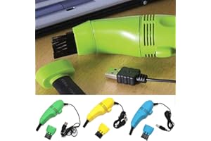 BRUSSELS08 Computer Keyboard Mini Vacuum Cleaner USB Rechargeable Air Vacuum Cleaner Dust Collector Brush for Keyboard, Hairs, Crumbs, Scrap, Car, Pet House, Window Groove, Printer Camera PC Laptop