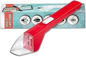 ALEX CATCH & FREE Alex Catch&Free® Insektenfänger/Spinnenfänger mit Farbauswahl – umweltfreundlich & sanft, benutzerfreundlich & effektiv für Zuhause & Garten, rot/europaweit geschützte Marke (rot)