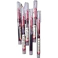 Smallneeds Z-200 ODEMEI Lantu Fine Roller Gel Pen 0.5mm Large Capacity Red Color Ink Straight Liquid Gel Pen Office Writing Pack of 6 (Red)
