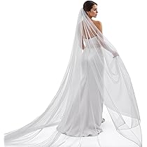 BEAUTELICATE Brautschleier Fingerlänge - 2-Schicht Softtüll Mit Metallkamm
