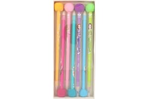 Depesche 11950 TOPModel-Set différents Designs de modèles, avec 7 Crayons de Couleurs Vives et Un Topper Pompom Doux pour chacun, Multicolore