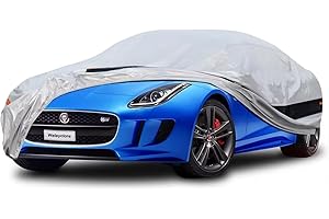 HOLTHLY 10 Layers Coupe Car Cover Waterproof Breathable Medium,100% Waterproof Outdoor Car Covers Custom Fit for Jaguar F Type, Nissan 350Z, 370Z, BMW Z4, Porsche Boxster Cayman 718, Etc.