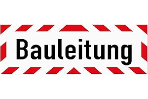 ‎LOHOFOL Magnetschild Bauleitung | Schild magnetisch | lieferbar in drei Größen (35 x 11 cm)