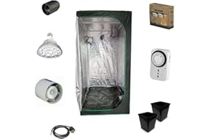 SPECTRUM GROW LINE SOLUTION FOR GROWERS Kit Completo per Tenda Coltivazione Idroponica - GrowBox 40x40x120 - Lampada Led 54W a basso Consumo - Estrattore Blauberg Tubo 125 - Inclusi Fertilizzanti e Vasi (Agro)