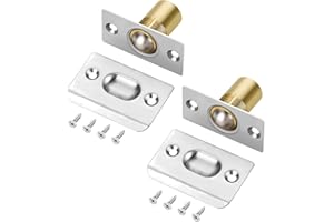 elook Ball Door Catches for Internal Doors, 2Pair Roller Ball Door Catches Adjustable, Spring Latches for Cabinet Bedroom Pantry