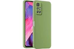 HULLIN Funda de Silicona Colorida para Teléfono, Adecuada para Redmi 10 / Redmi 10 2022 (6.5") - Verde Matcha