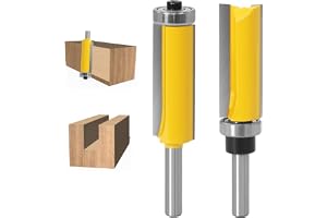 2 stycken 8 mm skaft spolfräsar, spårfräs träskärare professionell fräs överfräs, extra lång, för träbearbetning, topp/botten