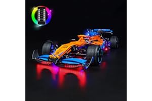 Kit de lumière LED pour Lego 42141 Technic McLaren Formule 1 Voiture de Course Télécommande Kit d'éclairage décoratif pour Lego McLaren Formule 1 – Pas de modèle Lego (Version télécommande)