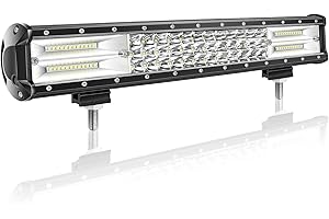 ‎WILLPOWER Willpower LED Arbeitsscheinwerfer Bar 18'' 46cm 252W LED Scheinwerfer 12V 24V Flutlicht Strahler Combo Zusatzscheinwerfer Auto Rückfahrscheinwerfer LED für Offroad Traktor SUV ATV