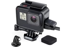 YALLSAME Frame Mount Case for GoPro HERO 7 6 5 with Lens Cap Tripod Adapter Protective Skeleton Housing Accessories for GoPro 5 6 7 Black Silver White HERO 2018