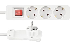 REV Ritter 12326114 Enchufe Schuko Blanco 2m