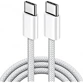 USB-C to USB-C Hızlı Şarj Kablosu Type-C 60W PD, 1m &Ouml;rg&uuml;l&uuml; Şarj Kablosu; iPhone 15 16 17 Pro Max, Samsung S24 S23 Ultra, iPad