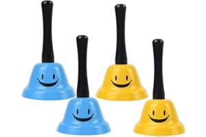 ‎BEOIUCZZY 4 Stück Handglocke, Rezeptionsklingel Edelstahl Chrom Schelle Glocke Küche Glocken,Handglocke Glocken für Restaurant Küche Hotel Hochzeitsfeier Weihnachtsfeier Kostüm Party Festival