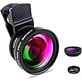 phone camera lens kit, macro lens for iphone and Android, 2 in 1 clip-on lens set for iphone camera lens, phone camera accessories for Samsung and Google, Super Wide Angle & Macro Phone Camera Lens