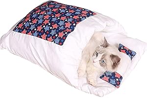 Clgorm Orthopädischer Katzenschlafsack, Katzenschlafsack Warm, Katzen Schlafsack, Gemütliche Beruhigende Katzendecke, Sicherheitsgefühl-Tierbett (A, M (Within 3-10 pounds))