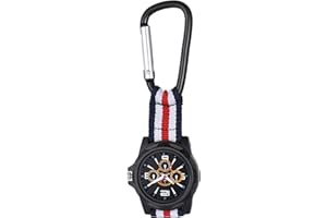 Silverora Montre à Gousset Clip Mousqueton Montre à Quartz avec Sangle Tressée pour Randonnée Voyage Escalade