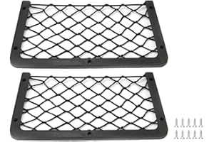 WMLBK Car Storage Net Bag with Plastic frame, 35 * 18 cm Elastic Nylon Car Net Pocket, Rear Seat Smartphone Holder Organiser for V-W T5 T6 (3)