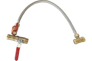 AQUAWATER - 104213 - Kit By-pass Standard con treccia flessibile in acciaio inox EPDM 50 cm - pratico e veloce da installare - Adatto a tipologie di filtri con attacchi 3/4 femmina