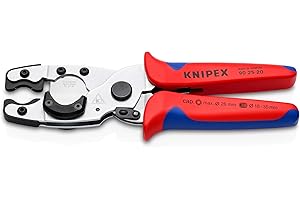 KNIPEX Coupe-tubes pour tubes PER et multicouche et gaines de protection chromée avec poignées multimatières 210 mm, 90 25 20