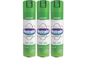 Neutradol Room Spray, Fast Acting Aerosol, Air Freshener for Home & Office, Odour Eliminator, Super Fresh, Multipack of 3 x 300ml